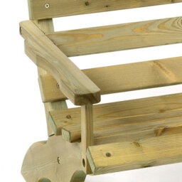Leisurebench Lilly 2 Seat Wooden Ergonomic 125Cm Garden Bench With Arms - Durable Dip Treated Pine - thumbnail 6