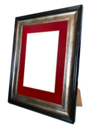 Frames By Post Scandi Black & Gold Frame With Red Mount For Image Size 4 X 3 Inch - thumbnail 4