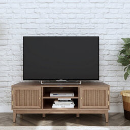 LPD Bordeaux Rattan Oak Tv/media Unit - Boho Elegance With Luxe Gold Accents - thumbnail 5