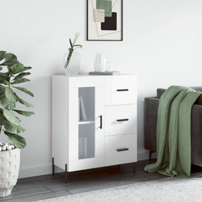 Berkfield Sideboard High Gloss White 69.5X34X90 Cm Engineered Wood - image 1