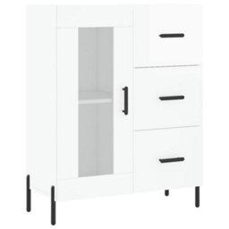 Berkfield Sideboard High Gloss White 69.5X34X90 Cm Engineered Wood - thumbnail 2