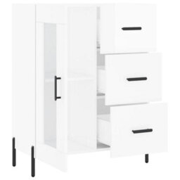 Berkfield Sideboard High Gloss White 69.5X34X90 Cm Engineered Wood - thumbnail 6