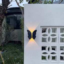 Solar Butterfly Wall Light Outdoor Waterproof Led Warm Light For Garden Decor - thumbnail 5
