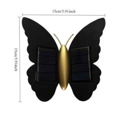Solar Butterfly Wall Light Outdoor Waterproof Led Warm Light For Garden Decor - thumbnail 2