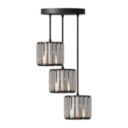Modern 3 Tier Crystal Chandelier Pendant Light With Clear Glass Rods Luxury Ceiling Light Fixture  Adjustable Hanging Light - thumbnail 1