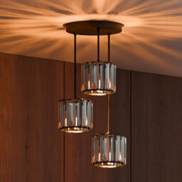 Modern 3 Tier Crystal Chandelier Pendant Light With Clear Glass Rods Luxury Ceiling Light Fixture  Adjustable Hanging Light - thumbnail 4