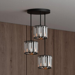 Modern 3 Tier Crystal Chandelier Pendant Light With Clear Glass Rods Luxury Ceiling Light Fixture  Adjustable Hanging Light - thumbnail 3