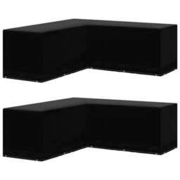 Walplus Outdoor Garden Furniture Covers 2 Pcs L-Shaped 12 Eyelets 250X250X90 Cm - thumbnail 1