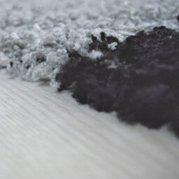 "Bravich Black & Grey Checked Thick Shaggy Rug - California - 160X230Cm (5'4""x7'8"")" - thumbnail 3
