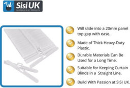 SISI UK Vertical Blind Top Hangers Vertical Blind Accessories 127mm First Blinds Vertical Blind Accessories Slats Spare Parts Pack Of 10 - thumbnail 2