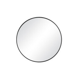 Living And Home Black Round Wall Mirror Bathroom Framed Mirror 50 Cm - thumbnail 4
