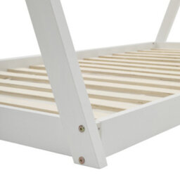 Thehotsale Modern 150Cm H Tent Shape White House Bed Roof Sturdy Made Of Sturdy Pine Wood For Children - thumbnail 6