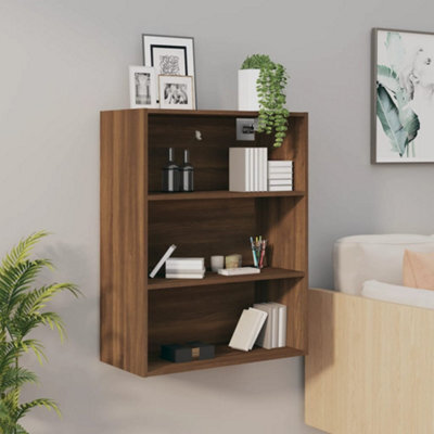 Berkfield Hanging Wall Cabinet Brown Oak 69.5X32.5X90 Cm - image 1