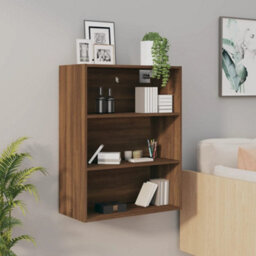 Berkfield Hanging Wall Cabinet Brown Oak 69.5X32.5X90 Cm