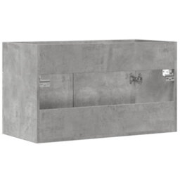 Berkfield Bathroom Sink Cabinet Concrete Grey 90X38.5X46 Cm Engineered Wood - thumbnail 6