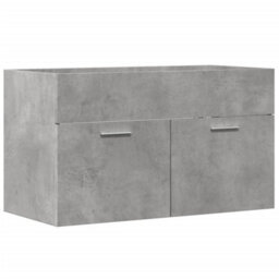 Berkfield Bathroom Sink Cabinet Concrete Grey 90X38.5X46 Cm Engineered Wood - thumbnail 2