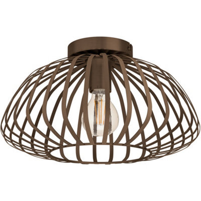 Loops Stylish Modern Bronze Semi-Flush Ceiling Light For Indoor Spaces - image 1