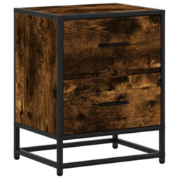 Berkfield Bedside Cabinet Smoked Oak 40X31X50 Cm Engineered Wood - thumbnail 6