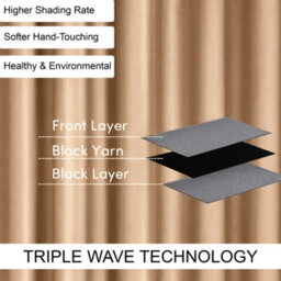 Bedlooms Beige Blackout Thermal Insulated Ready Made Pencil Pleat Single Curtain Panel 66 X 84 Inches With Tie Back - thumbnail 3