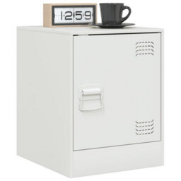 Berkfield Bedside Cabinets 2 Pcs White 34.5X39X44 Cm Steel - thumbnail 3