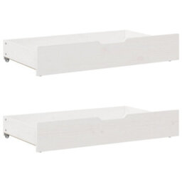 Berkfield Daybed With Drawers Without Mattress White 80X200 Cm Solid Wood - thumbnail 8