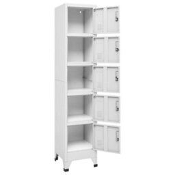 Walplus Locker Cabinet Light Grey 38X40X180 Cm Steel - thumbnail 5