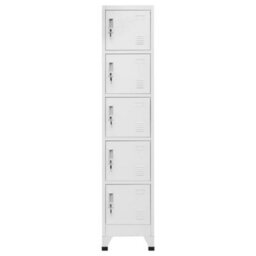 Walplus Locker Cabinet Light Grey 38X40X180 Cm Steel - thumbnail 2
