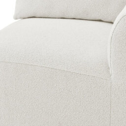 Furniturebox Uk Drift Cream Boucle Fabric 2 Seater Modular Chaise Sofa - thumbnail 3