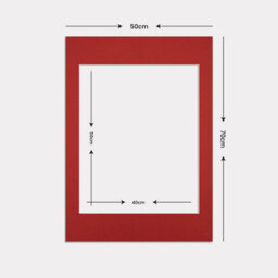 Ak Frames 70X50Cm Crimson Picture Mounts To Fit 50X40Cm Aperture Size - Mount Board Only (No Frame Included) - thumbnail 3