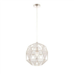 Luminosa Lighting Luminosa Armour 1 Light Spherical Pendant Chrome Plate, E27 - thumbnail 1