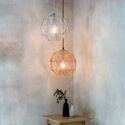Luminosa Lighting Luminosa Armour 1 Light Spherical Pendant Chrome Plate, E27 - thumbnail 3