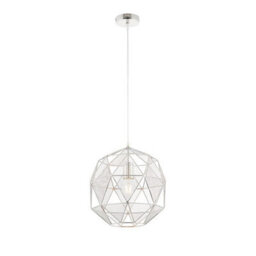 Luminosa Lighting Luminosa Armour 1 Light Spherical Pendant Chrome Plate, E27 - thumbnail 4
