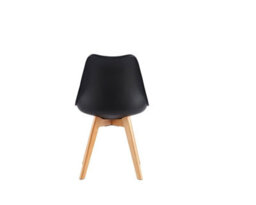 MCC Direct Single Dining Chair With Solid Wooden Legs And Seat Cushion Pad Black - Eva By Mcc - thumbnail 4
