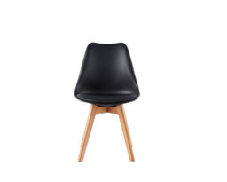 MCC Direct Single Dining Chair With Solid Wooden Legs And Seat Cushion Pad Black - Eva By Mcc - thumbnail 3