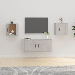 Berkfield Wall Mounted Tv Cabinets 2 Pcs Concrete Grey 40X34.5X40 Cm - thumbnail 1
