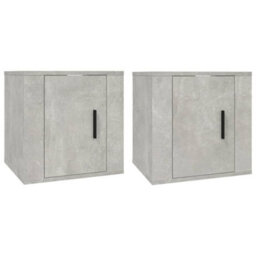 Berkfield Wall Mounted Tv Cabinets 2 Pcs Concrete Grey 40X34.5X40 Cm - thumbnail 2
