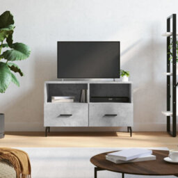 Berkfield Sturdy Tv Cabinet Concrete Grey 80X36X50 Cm Engineered Wood - thumbnail 2