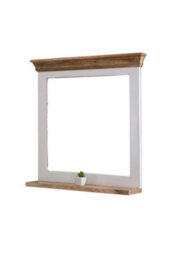 Washington Solid Mango Wood Wall Mirror White 73X16X80 Cm - thumbnail 2