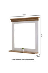 Washington Solid Mango Wood Wall Mirror White 73X16X80 Cm - thumbnail 3