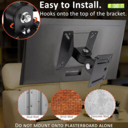 ATEK Tv Wall Mount Bracket 14 To 26 Inch, Tilt And Swivel Tv Mount, Vesa Compatible Space-Saving Bracket For Lcd And Led Screens - thumbnail 2