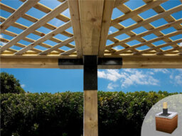 Edecks Modblox Trellis Top Walkway Wooden Garden Pergola (1800mm X 3700mm) With Concrete In Posts (2.7M) - thumbnail 2