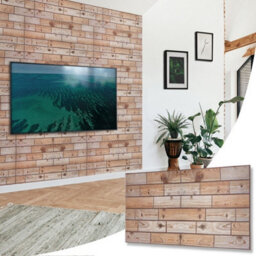Novecrafto Decorative 3D Wall Panels (96X48 Cm) Pack Of 6 Sheets Cover 2.76 M² (29.76 Ft²) Pvc Wall Cladding In Natural Oak Wood Pattern - thumbnail 1