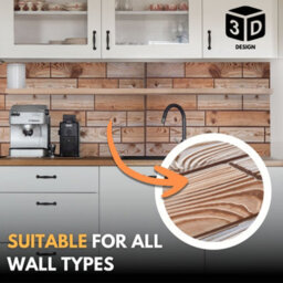 Novecrafto Decorative 3D Wall Panels (96X48 Cm) Pack Of 6 Sheets Cover 2.76 M² (29.76 Ft²) Pvc Wall Cladding In Natural Oak Wood Pattern - thumbnail 2