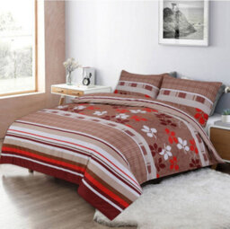 Homes & Linen Tarka Printed Microfiber 4 Piece Bedding Set Duvet Cover Fitted Sheet And Pillowcases - thumbnail 1