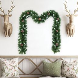 2700mm 9Ft Corbier Christmas Garland - Green - thumbnail 3