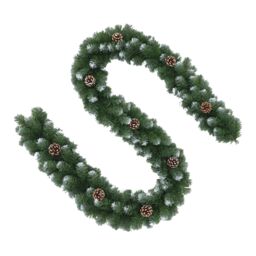 2700mm 9Ft Corbier Christmas Garland - Green - thumbnail 2