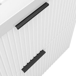 Probaty Bathrooms 790X460X520mm Mdf Wall Vanity Unit,white Concave-Convex Texture 2-Drawers,detachable,soft Close+Ceramic Basin - thumbnail 5