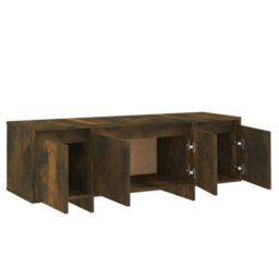 Berkfield Tv Cabinet Smoked Oak 120X30X40.5 Cm Engineered Wood - thumbnail 8