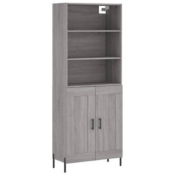 Berkfield Highboard Grey Sonoma 69.5X34X180 Cm Engineered Wood - thumbnail 2