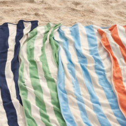 Allure Bath Fashions Large Scalloped Striped Beach Towel - Burnt Orange - thumbnail 7